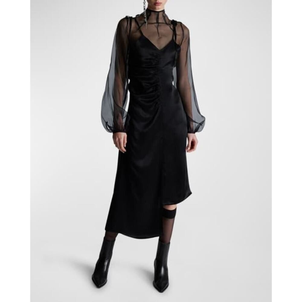 Elleme Organza Silk Dress Black Fr36/Us4